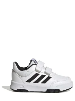 adidas White/Black Tensaur Hook and Loop Infant Trainers