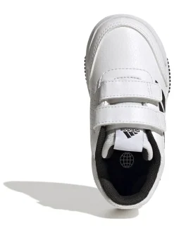 adidas White/Black Tensaur Hook and Loop Infant Trainers