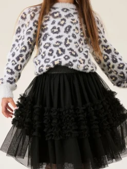 Angel & Rocket Black Sallie Ruffle Mesh Skirt