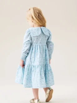 Angel & Rocket Blue AVA Bow Collar Cord Dress