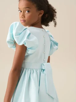 Angel & Rocket Blue Bluebell Structured Puff Sleeve Dress