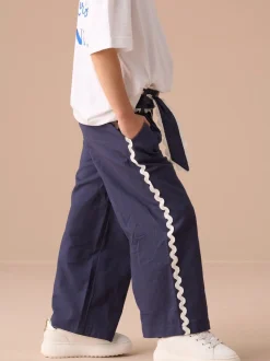 Angel & Rocket Blue Erica Linen Blend Trousers