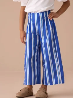 Angel & Rocket Blue Fleur Printed Wide Leg Trousers