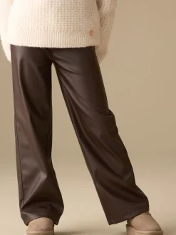 Angel & Rocket Brown Alana Faux Leather Trousers