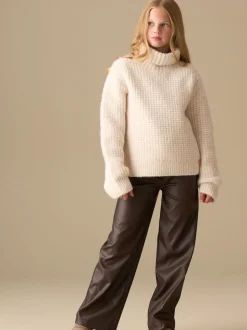 Angel & Rocket Brown Alana Faux Leather Trousers