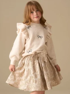 Angel & Rocket Cream Camila Diamonte Ruffle Jumper