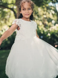 Angel & Rocket Cream Esme Lace Bodice Dress