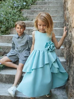 Angel & Rocket Green Lourdes Corsage Waist Dress