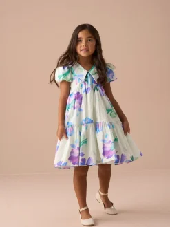 Angel & Rocket Green Lucia Mint Printed Tiered Dress
