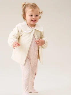 Angel & Rocket Natural Posey Quilted Jersey Jacket