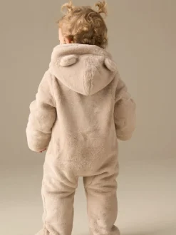 Angel & Rocket Natural Quinn Faux Fur Pramsuit