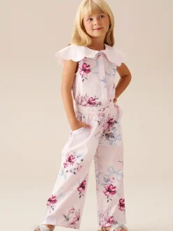 Angel & Rocket Pink Cleo Floral Wide Leg Trousers