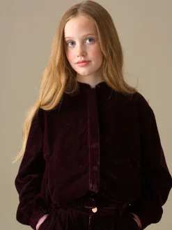 Angel & Rocket Red Chloe Velvet Bomber Jacket