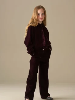 Angel & Rocket Red Chloe Velvet Bomber Jacket