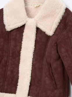 Angel & Rocket Red Halle Faux Leather Fur Jacket