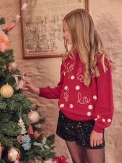 Angel & Rocket Red Holly Fa La La La Jumper