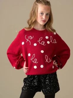 Angel & Rocket Red Holly Fa La La La Jumper