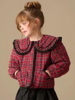 Angel & Rocket Red Paloma Red Check Collar Jacket