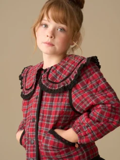 Angel & Rocket Red Paloma Red Check Collar Jacket