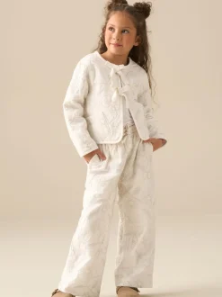 Angel & Rocket White Aurora Embroidered Tie Front Jacket