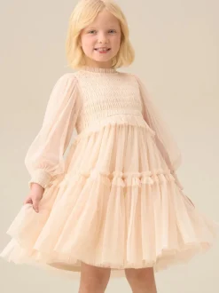 Angel & Rocket White Willow Ivory Balloon Sleeve Boho Dress