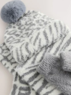 Animal Beanie Gloves And Scarf Set (3-16yrs)