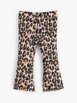 Animal Leopard Print Rib Flare Leggings (3mths-7yrs)
