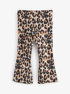 Animal Leopard Print Rib Flare Leggings (3mths-7yrs)