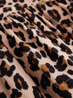 Animal Print Short Sleeve Cotton Dress (3mths-8yrs)