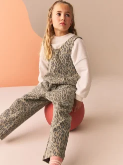 Animal Slouchy Dungarees (3-16yrs)