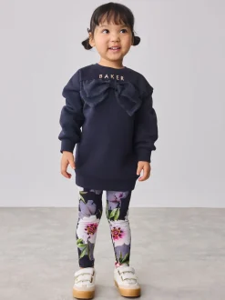 Baker by Ted Baker 2 Piece Longline Bow Sweat and Floral Leggings Set