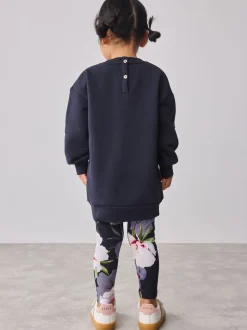 Baker by Ted Baker 2 Piece Longline Bow Sweat and Floral Leggings Set