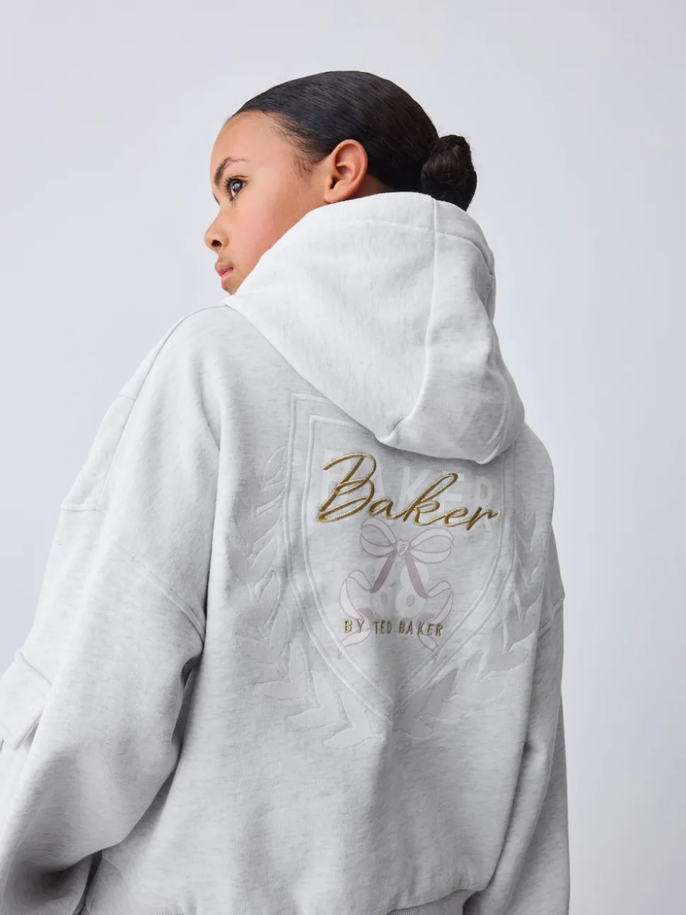 Baker by Ted Baker 2 Piece Grey Marl Graphic Hoodie & Cargo Joggers Set