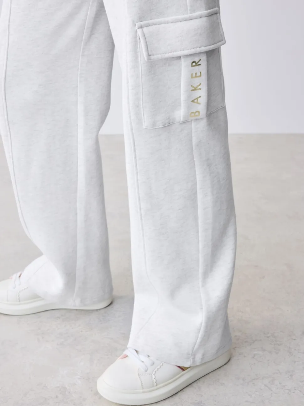 Baker by Ted Baker 2 Piece Grey Marl Graphic Hoodie & Cargo Joggers Set