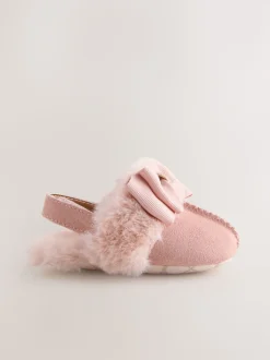 Baker by Ted Baker Baby Girls Faux Fur Trim Padders Mules