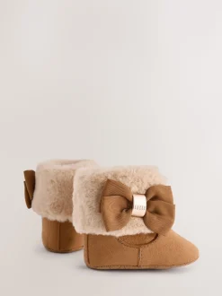 Baker by Ted Baker Baby Girls Faux Fur Trim Padders Boots
