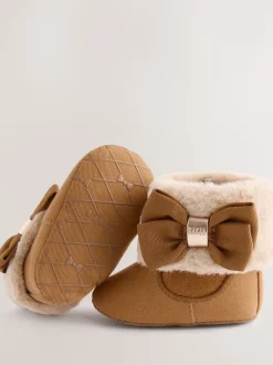 Baker by Ted Baker Baby Girls Faux Fur Trim Padders Boots