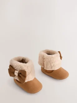 Baker by Ted Baker Baby Girls Faux Fur Trim Padders Boots