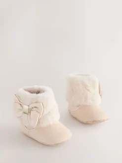 Baker by Ted Baker Baby Girls Faux Fur Trim Padders Boots
