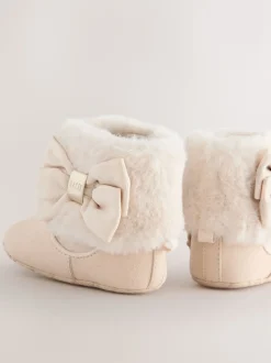 Baker by Ted Baker Baby Girls Faux Fur Trim Padders Boots