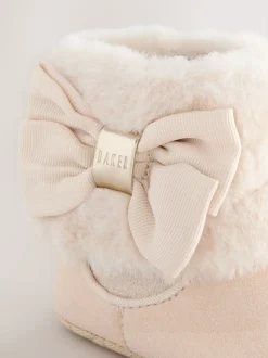 Baker by Ted Baker Baby Girls Faux Fur Trim Padders Boots
