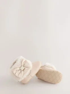 Baker by Ted Baker Baby Girls Faux Fur Trim Padders Boots