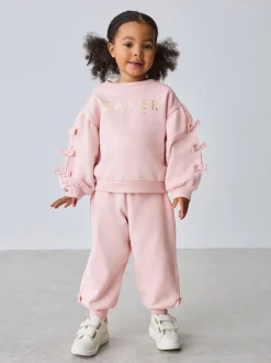 Baker by Ted Baker Blue 2 Piece Side Bow Detail Sweat & Joggers Set