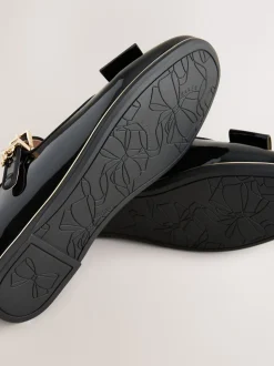 Baker by Ted Baker Girls Back to School Patent Mary Jane Black Shoes with Bow