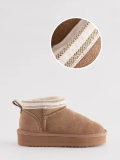 Baker by Ted Baker Girls Water Repellent Cosy Suede Boots