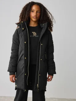 Baker by Ted Baker Girls Shower Resistant Longline Padded Coat