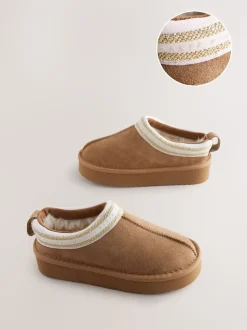 Baker by Ted Baker Girls Water Repellent Suede Mule Slippers