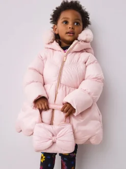 Baker by Ted Baker Shower Resistant Scallop Padded Coat With Detachable Bag