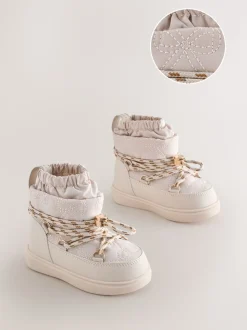 Baker by Ted Baker Waterproof Quilted Bow Snow Boots