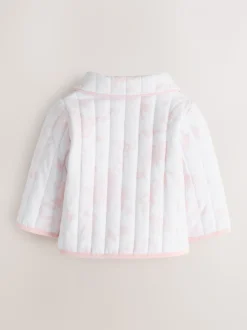 Baker by Ted Baker White Bunny Print Quilted Jacket